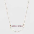 Semi-precious Lilac Lepidolite With Worn Gold Necklace - Universal Thread