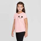 Petitegirls' Short Sleeve Panda Pocket T-shirt - Cat & Jack Pink L, Girl's,