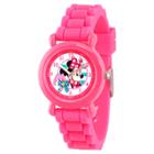 Girls' Disney Minnie Mouse Pink Plastic Time Teacher Watch - Pink, Girl's
