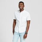 Men's Slim Fit Short Sleeve Button-down Shirt - Goodfellow & Co True White