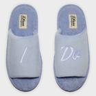 Women's Dluxe By Dearfoams I Do Slide Slippers - Blue