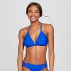 Women's Macrame Back Triangle Bikini Top - Xhilaration Blue D/dd Cup