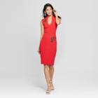 Women's 3d Rose Applique Dress - Almost Famous (juniors') Red