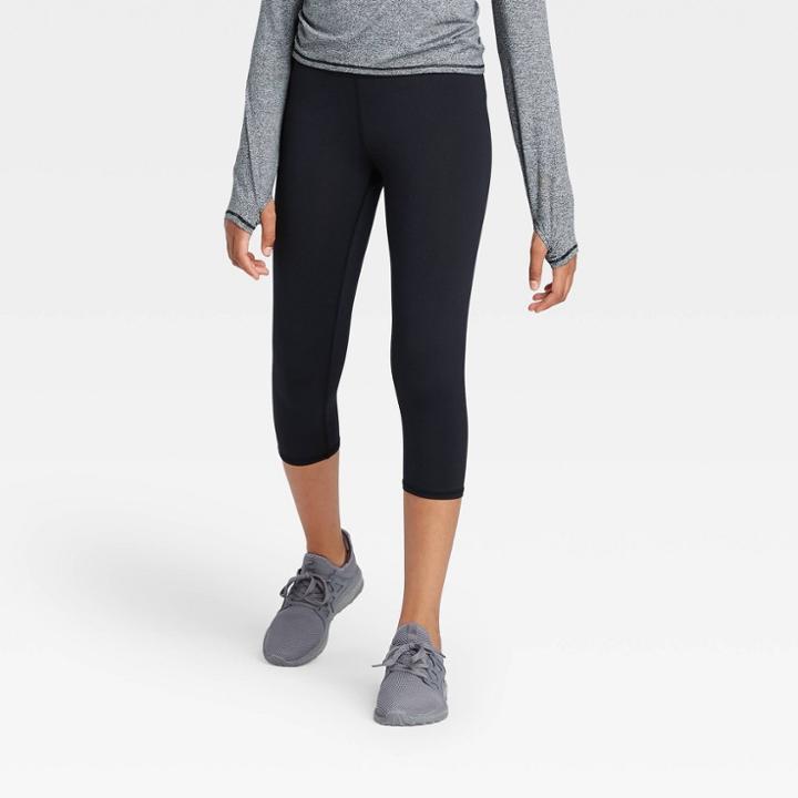 Girls' Performance Capri Leggings - All In Motion Black