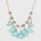 Pearl, Acrylic, And Plastic Petals Short Necklace - A New Day, Rose Gold