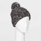 Women's Cable Cuffed Beanie With Poms - Universal Thread Gray