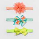 Toddler Girls' 3pk Bow Headwraps - Cat & Jack Orange/mint/yellow (orange/green/yellow)