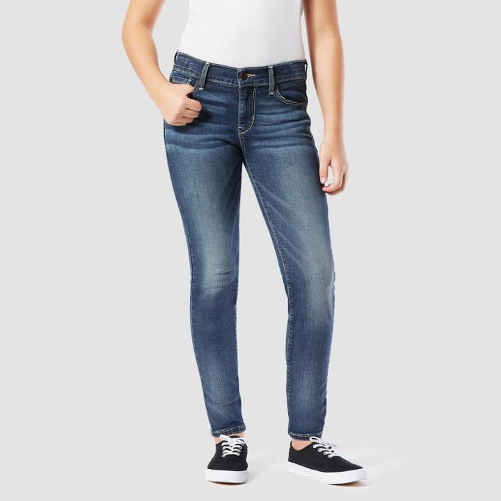 Denizen From Levi's Girls' Mid-rise Skinny Jeans - Medium Wash