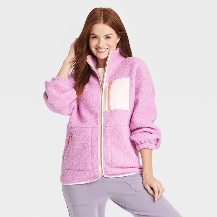 Women's Sherpa Jacket - Universal Thread Purple