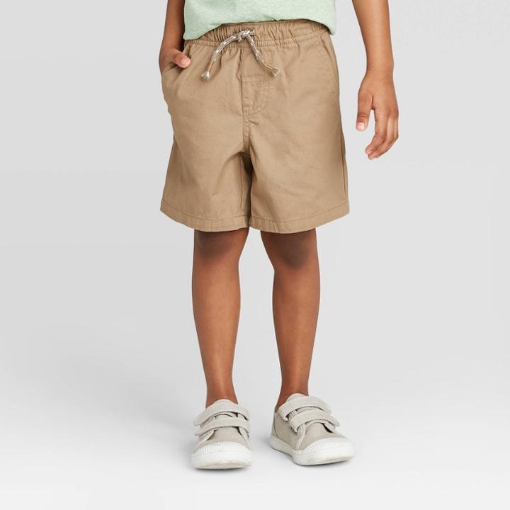 Toddler Boys' Pull-on Shorts - Cat & Jack Tan 12m, Toddler Boy's, Beige