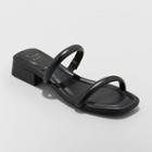 Women's Annie Slide Sandals - A New Day Black