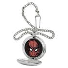 Men's Marvel Spider-man Silver Pocket Watch - Silver,