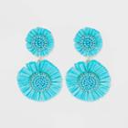 Sugarfix By Baublebar Stacked Fringe Drop Earrings - Blue