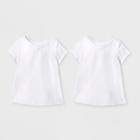 Toddler Girls' 2pk Short Sleeve T-shirt - Cat & Jack White