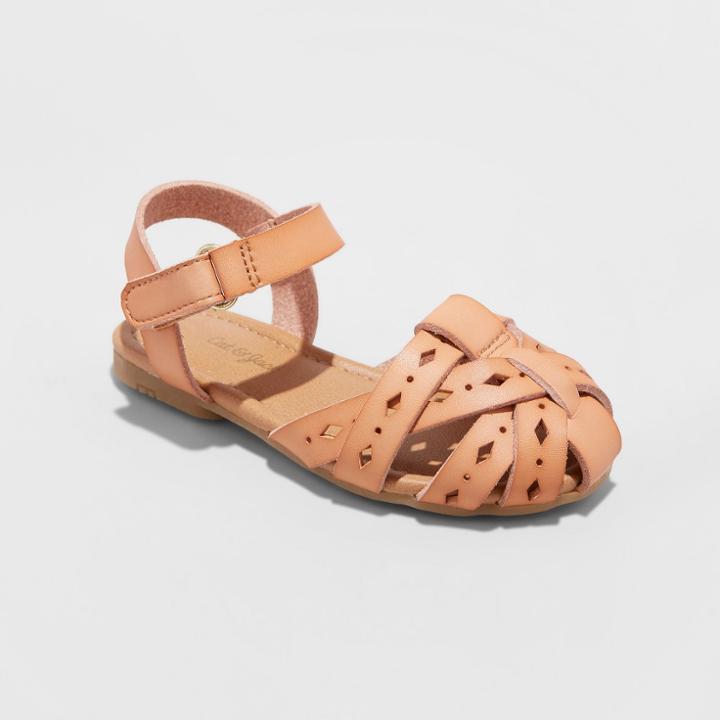 Toddler Girls' Elysia Huarache Sandals - Cat & Jack Tan