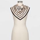 Women's Geometric Print Silk Scarves - A New Day Black One Size, Women's, Black/white