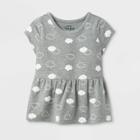 Petitebaby Girls' Short Sleeve Solid Top - Cat & Jack Coral Newborn, Girl's, Gray