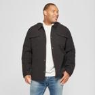 Target Men's Big & Tall Quilted Shirt Jacket - Goodfellow & Co Black