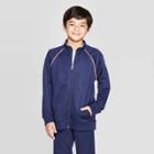 Boys' Long Sleeve Track Jacket - Cat & Jack Navy