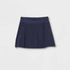 Girls' Stretch Woven Performance Skorts - All In Motion Navy