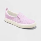 Girls' Sariah Speckle Shapes Print Slip-on Apparel Sneakers - Cat & Jack Purple