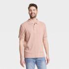 Men's Regular Fit Short Sleeve Polo Shirt - Goodfellow & Co Pink
