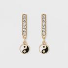 Post Dropcharm Ying Yang ,zinc Shiny Earrings - Wild Fable Bright Gold