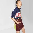 Women's Faux Leather Mini Skirt - Wild Fable Burgundy