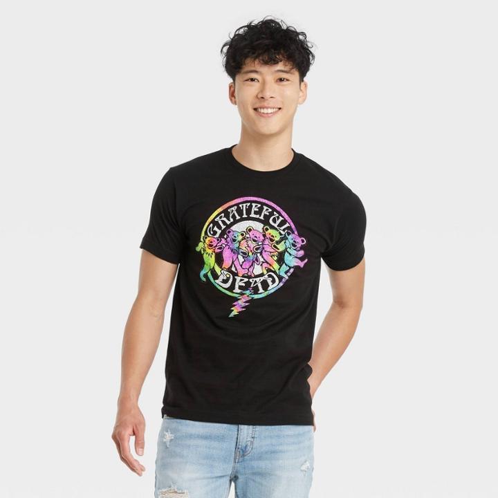 Men's Grateful Dead Bears Short Sleeve Graphic T-shirt - Black