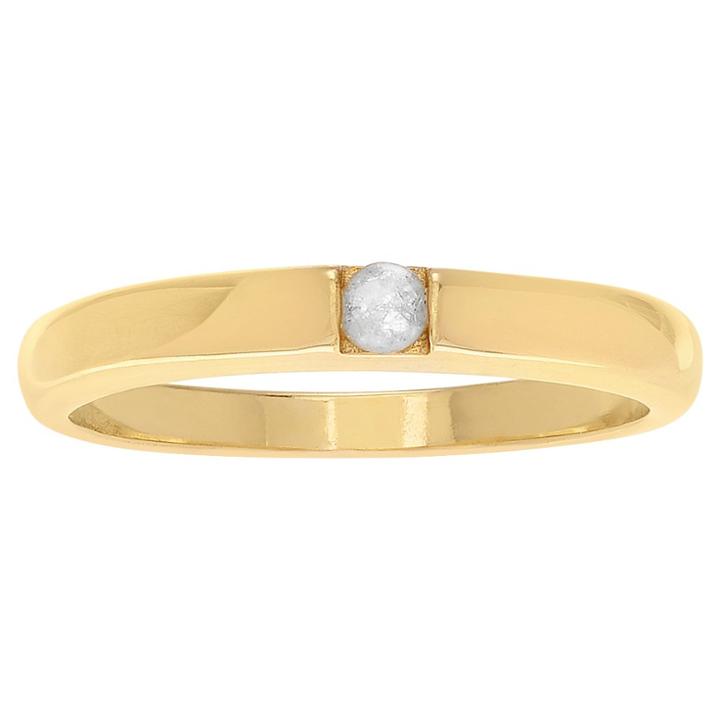 Journee Collection 1/10 Ct. T.w. Round-cut Diamond Pave Set Polished Ring In Sterling Silver - Gold,