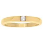 Journee Collection 1/10 Ct. T.w. Round-cut Diamond Pave Set Polished Ring In Sterling Silver - Gold,
