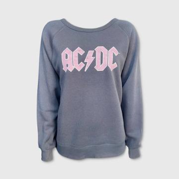 Women's Ac/dc Logo Sweatshirt (juniors') - Gray