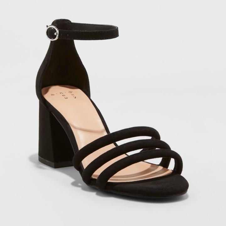 Women's Krysten Block Heel Pumps - A New Day Black