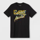 Avalon Apparel Men's Short Sleeve Game Addict Crew Graphic T-shirt - Black