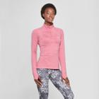 Women's Long Sleeve 1/4 Zip - C9 Champion Terracotta Pink Heather Xs,