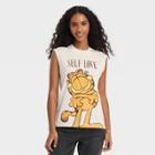 Women's Garfield Self Love Muscle Graphic Tank Top - Ivory