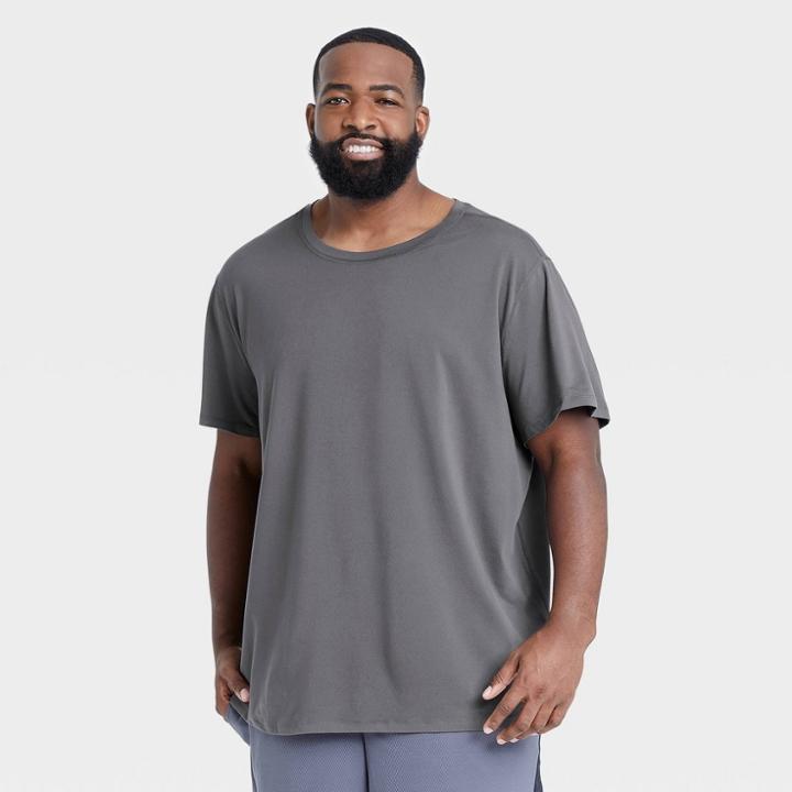 Men's Big & Tall Short Sleeve Performance T-shirt - All In Motion Dark Gray