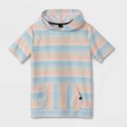 Plusboys' Striped French Terry Hoodie Sweatshirt - Art Class Orange/blue