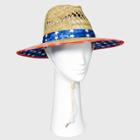 Ugly Stuff Holiday Supply Co. Adult Americana Straw Lifegaurd Hat - Natural, Brown