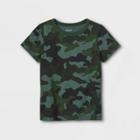 Toddler Boys' Adaptive Printed Short Sleeve T-shirt - Cat & Jack Dark Olive Green