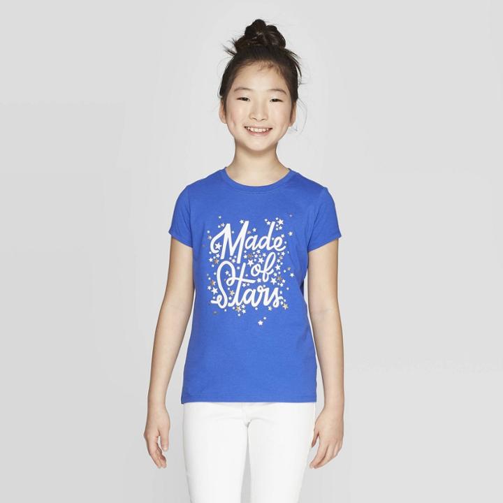Girls' Made Of Stars Graphic T-shirt - Cat & Jack Blue