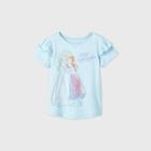 Disney Toddler Girls' Frozen Elsa And Anna Sisters Rule Short Sleeve T-shirt - Blue