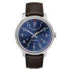 Men's Timex Watch With Leather Strap - Brown Tw2r85400jt,