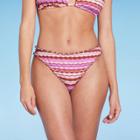 Women's Ruffle Cheeky Bikini Bottom - Shade & Shore Multi