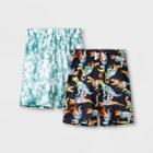 Boys' 2pk Dino & Tie-dye Pajama Set - Cat & Jack Black