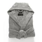 Turkish Terry Hood Bath Robe Steel - Cassadecor,