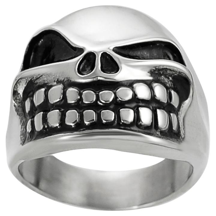 Men's Vance Co. Stainless Steel Jack The Pumpkin King Skull Ring -