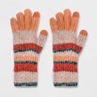 Women's Stripe Gloves - Wild Fable Coral, Pink