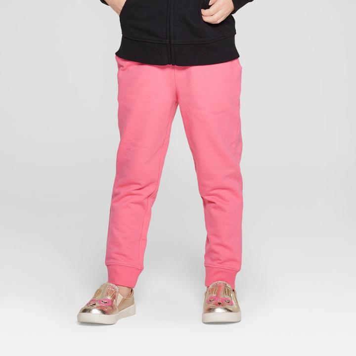 Toddler Girls' Jogger Pants - Cat & Jack Pink 12m, Girl's,