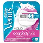 Venus Comfortglide Plus Olay Sugarberry Scented 5-blade Women's Razor Blade Refills